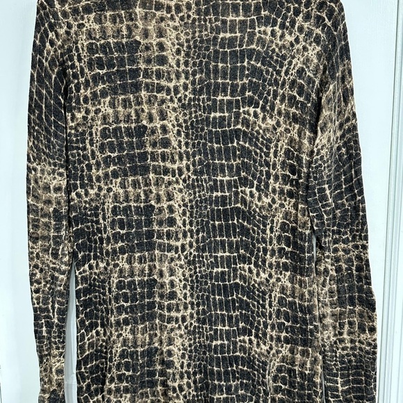 Animal Print Kenneth Cole Cardigan Mob Wife Boho Y2K  Size Small EUC - Picture 6 of 8
